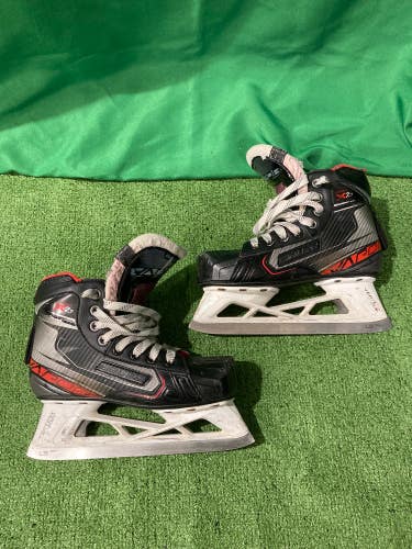 Used Junior Bauer Vapor X2.7 Hockey Goalie Skates Regular Width Size 3