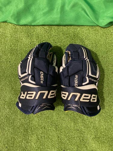Blue Used Junior Bauer Supreme s190 Gloves 12"