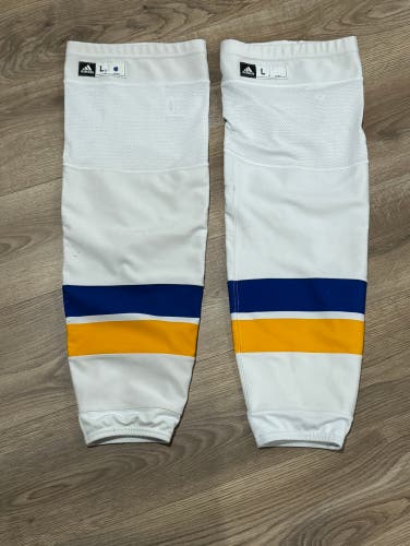 St Louis Blues Alway White Used Senior Adidas Pro Stock Socks