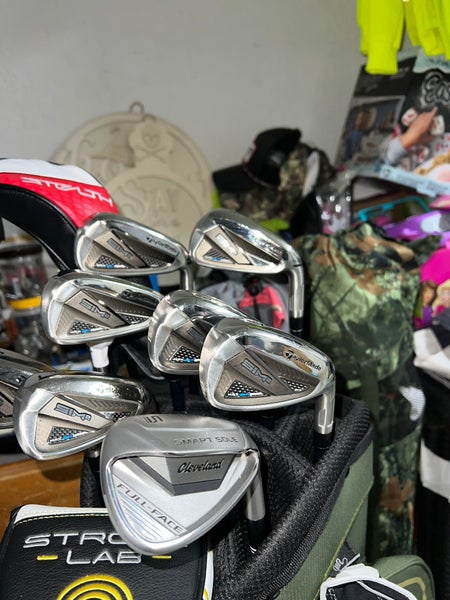 Used Men's TaylorMade Right Handed Regular Flex Graphite Shaft SIM 2 Max Iron Set ONLY