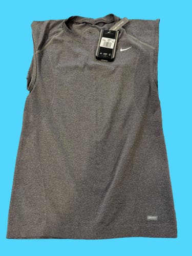 Men’s Gray XXL Nike Athletic Compression Sleeveless Workout Shirt