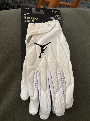White New Adult Nike Superbad Gloves