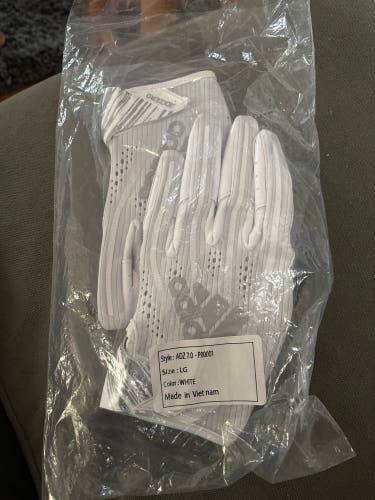 White New Adult Adidas Adizero Gloves