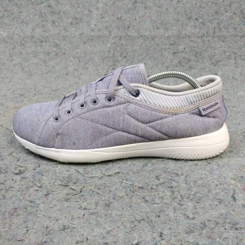 Reebok Runaround Womens 7 Shoes Athletic Sneakers Quilted Fabric Purple Trainers