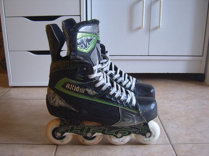 Great Condition Mission Axiom T6 Inline Roller Hockey Skates sz 8.5EE