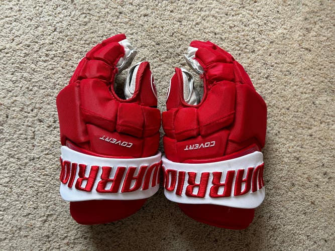 Warrior Covert QRL Pro Gloves 14" ECHL Pro Stock Excellent Used Condition