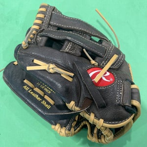 Brown Used Rawlings Highlight Series Left Hand Throw Outfield Baseball Glove 11.5"