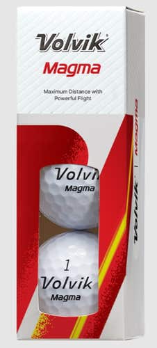 Volvik Magna Golf Balls (White, 3pk) 1 Sleeve 2024 Non-Conforming NEW