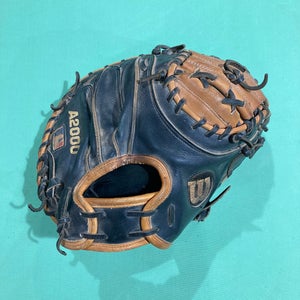 Used Wilson A2000 Pudge PRO STOCK Right Hand Throw Catcher's Baseball Glove 32.5"