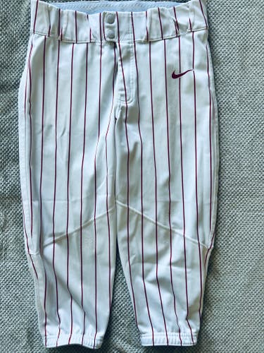 White Used Small Adult Men's Nike Game Pants