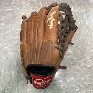 Brown Used Rawlings Premium Series Right Hand Throw Baseball Glove 12"