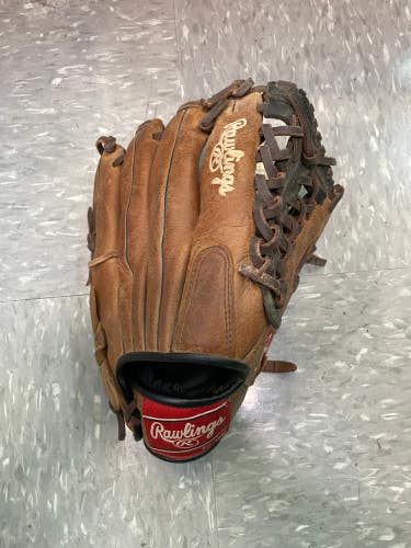 Brown Used Rawlings Premium Series Right Hand Throw Baseball Glove 12"