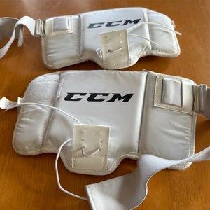 CCM intermediate thigh guards for use with leg pads