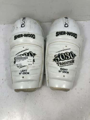 Used Sher-wood 5030 10" Ice Hockey Shin Guards