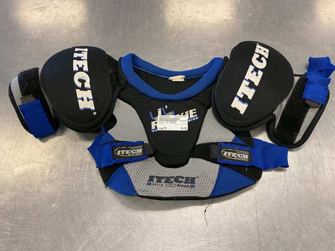 Used Itech Lil Rookie Md Hockey Shoulder Pads