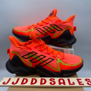 Adidas Mahomes 1 Impact FLX Poison Solar Orange Black IF4806 Chiefs Men’s Sz 9  New