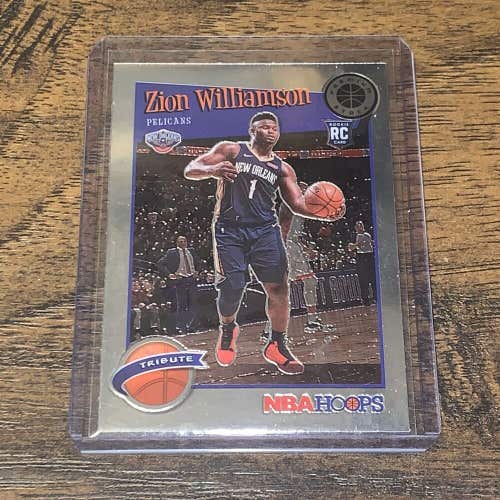 Zion Williamson New Orleans Pelicans 2019-20 Panini NBA Hoops Premium Tribute RC
