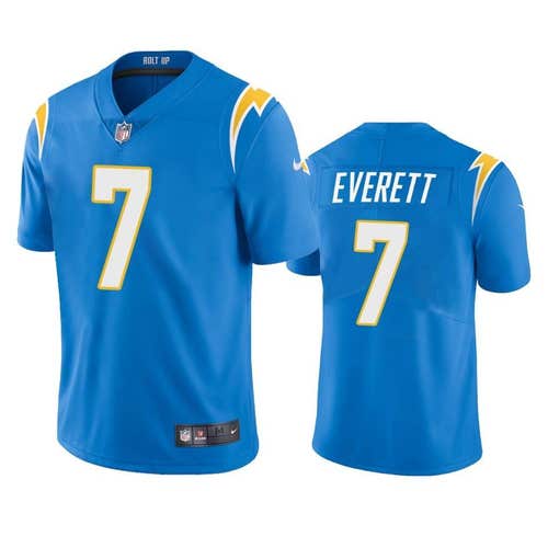 Los Angeles Chargers Gerald Everett Blue Jersey -All Men Women Youth Size Available