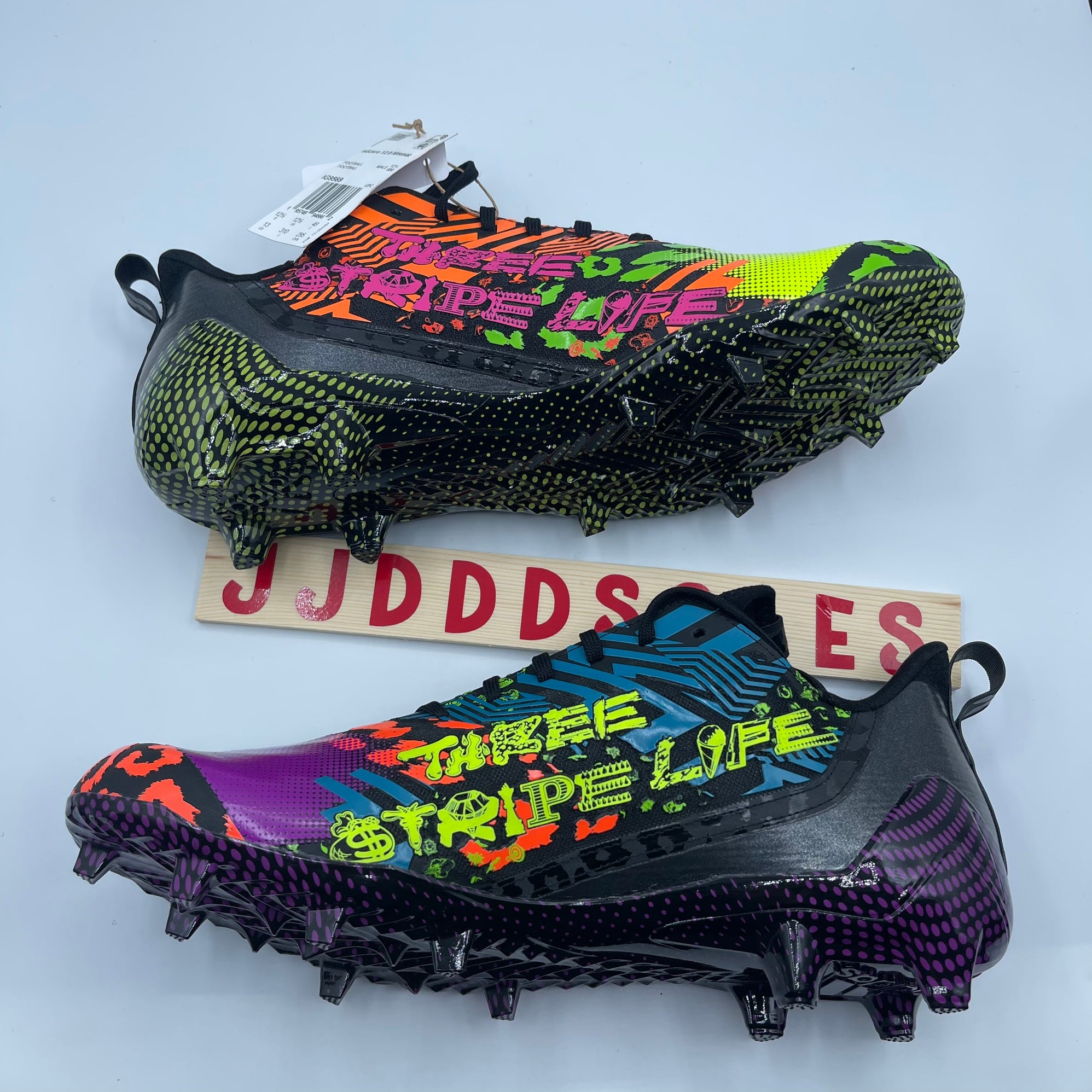 ADIDAS Adizero 12.0 Mismatch Football Cleats Mens‎ 12 Three Stripe Blue White s-l1200.jpg main image 2