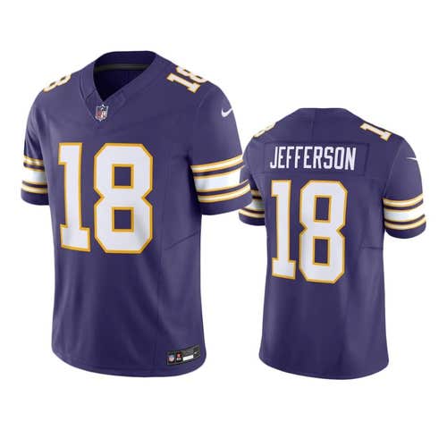Justin Jefferson Purple Throwback Limited Jersey -All Men Women Youth Size Available