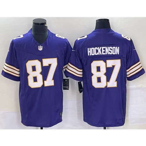 T.J. Hockenson Purple Throwback Limited Jersey -All Men Women Youth Size Available