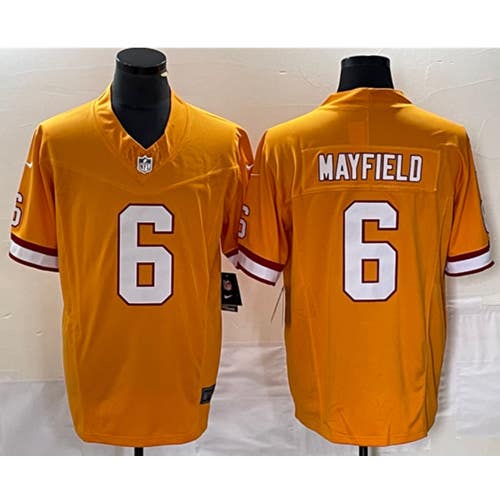 Baker Mayfield Orange Throwback Limited Jersey -All Men Women Youth Size Available