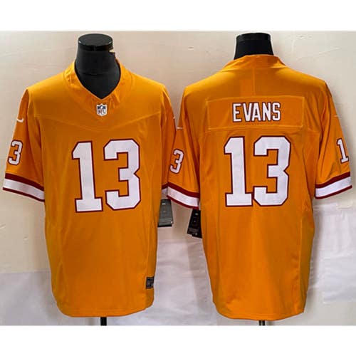 Mike Evans Orange Throwback Limited Jersey -All Men Women Youth Size Available