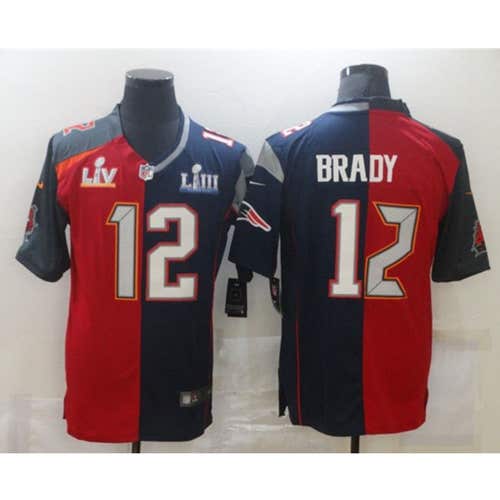 Tom Brady Buccaneers Patriots   Red Navy Blue Jersey -All Men Women Youth Size Available