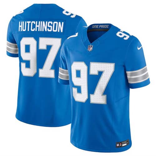 Aidan Hutchinson Blue 2024 F.U.S.E. Vapor Stitched Jersey -All Men Women Youth Size Available