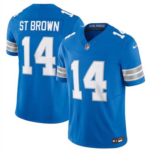 Amon-Ra St. Brown Blue 2024 F.U.S.E. Vapor Stitched Jersey -All Men Women Youth Size Available