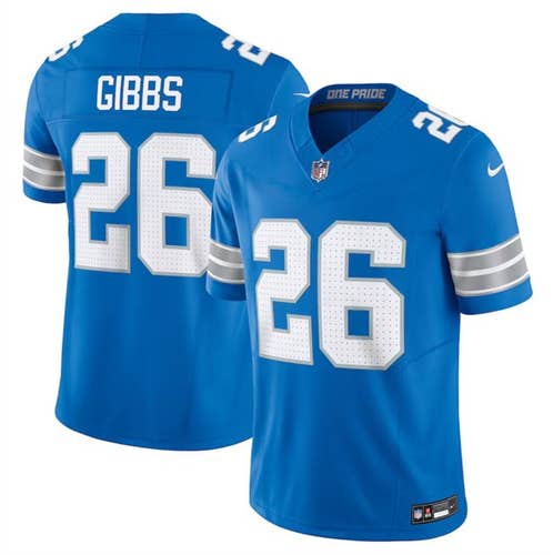 Jahmyr Gibbs Blue 2024 F.U.S.E. Vapor Stitched Jersey -All Men Women Youth Size Available