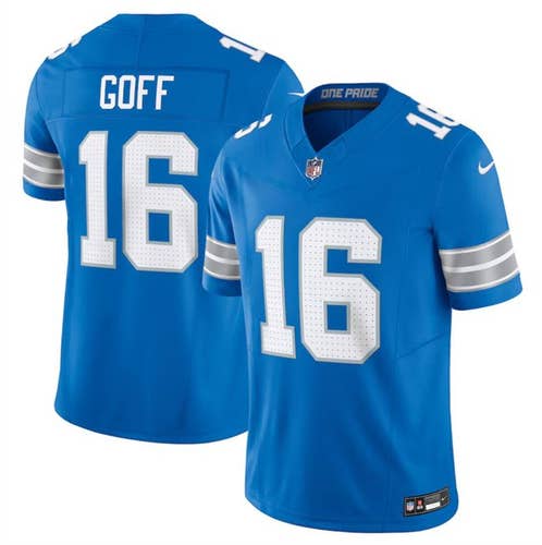 Jared Goff Blue 2024 F.U.S.E. Vapor Stitched Jersey -All Men Women Youth Size Available