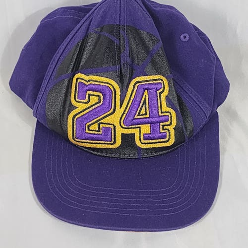 Top Level LA Lakers Purple Yellow and Black Kobe Bryant 24 Snapback OSFM Cap
