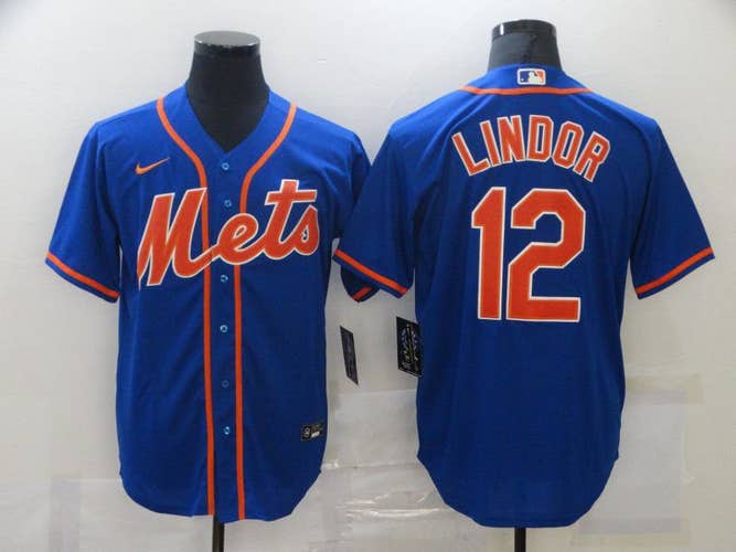 Francisco Lindor Blue Cool Base Stitched Jersey -All Men Women Youth Size Available