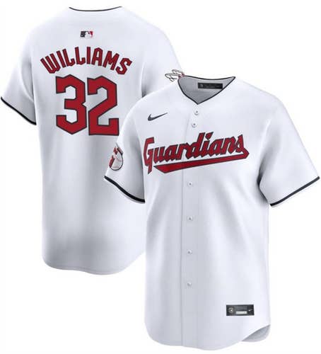 Gavin Williams White Cool Base Stitched Jersey -All Men Women Youth Size Available