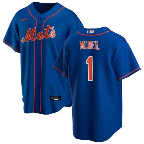 Jeff McNeil Royal Cool Base Stitched Jersey -All Men Women Youth Size Available
