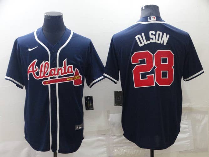 Matt Olson Navy Stitched Jersey -All Men Women Youth Size Available