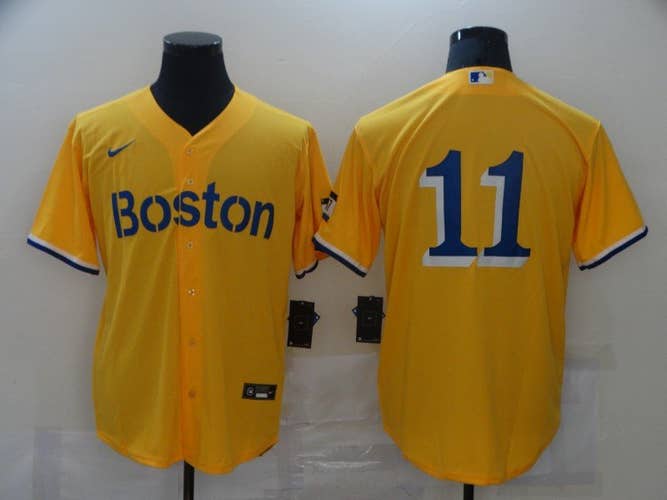 Rafael Devers Yellow City Connect Stitched Jersey -All Men Women Youth Size Available