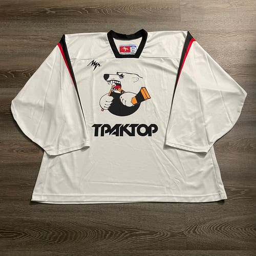 2013-14 Traktor Chelyabinsk KHL Lutch Practice Jersey Goalie Cut