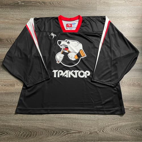 2013-14 Traktor Chelyabinsk KHL Lutch Practice Jersey Goalie Cut