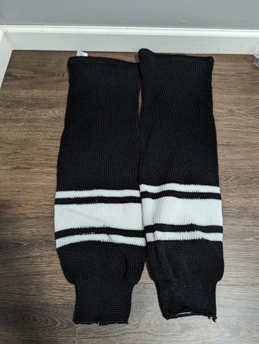 Black New Senior Large Athletic Knit Socks