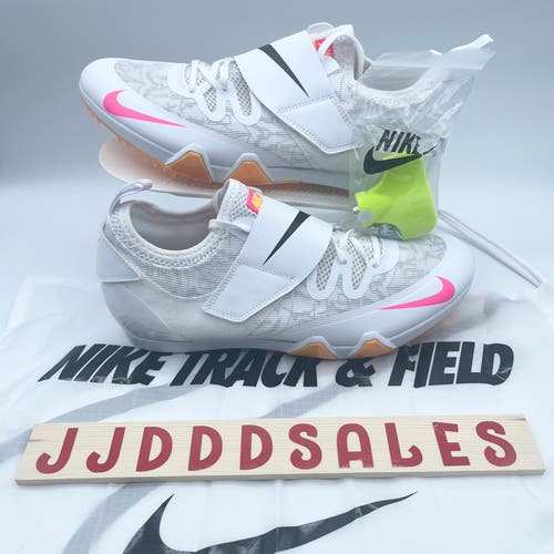 Nike Zoom Pole Vault Elite Track White Hyper Pink Orange AA1204-101 Men’s 8.5  New