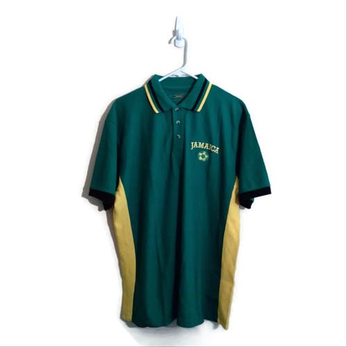 Exclusive Golf Shirts Mens Jamaica Soccer Polo Shirt Sz Xlarge