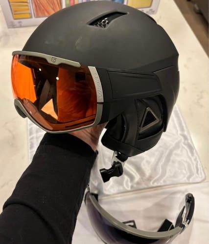 Salomon Driver+ visor ski helmet - partial break - Large