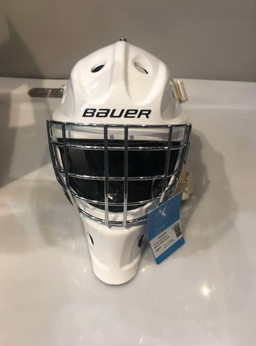 Bauer Profile 940 Senior Goalie Mask! SR Helmet Cage White Black Certified 940
