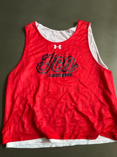 FCA Lacrosse Reversible pinnie - Red and White sides - no number
