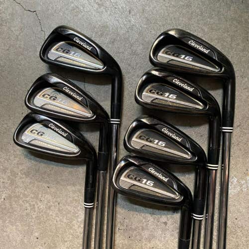Cleveland CG16 Black Pearl Golf Club Iron Set 4-PW Steel Shaft Regular Flex