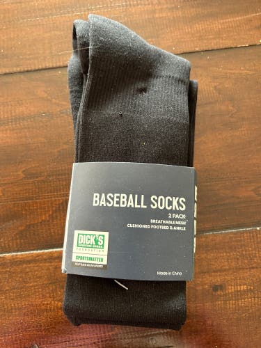 BRAND NEW 2 Pack- Baseball socks Large