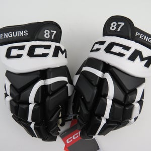 Sidney Crosby CCM Leather Game Issued Pro Stock NHL Hockey Player Gloves 14"