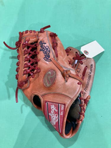 Used Red Rawlings Heart of the Hide Right Hand Throw Infield Baseball Glove 11.5"